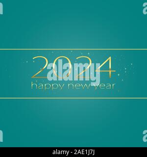 Bonne année 2024 Conception graphique élégant Banque D'Images