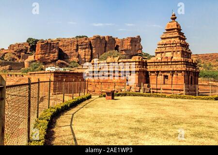 Bhutanatha Temple, Badami, Bagalkot, Karnataka, Inde Banque D'Images