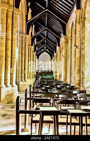 Intérieur de l'église afghane, Église Saint-Jean-l'évangéliste, Église anglicane, Colaba, Bombay, Mumbai, Maharashtra, Inde, Asie Banque D'Images