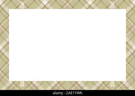 Vintage frame vecteur. Motif de la frontière écossaise style rétro. Fond vide de beauté, modèle pour photo, portrait, album. Plaid Tartan ornament. Illustration de Vecteur