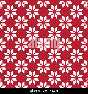 Christmas Fair Isle transparente Floral Pattern - c'est un fair isle modèle floral adapté pour les fonds, motifs imprimés, mode textile, tricot Illustration de Vecteur