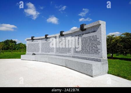 ALREWAS, UK - 21 MAI 2014 - Monument à l'armée polonaise, campagnes National Memorial Arboretum, Alrewas, Staffordshire, Royaume-Uni, le 21 mai 2014. Banque D'Images