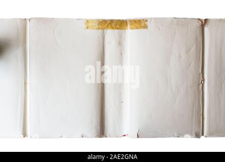 Dans le cadre d'un livre blanc du couvercle avant isolé sur un fond blanc. Banque D'Images