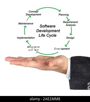 Cycle de vie de développement de logiciel Banque D'Images