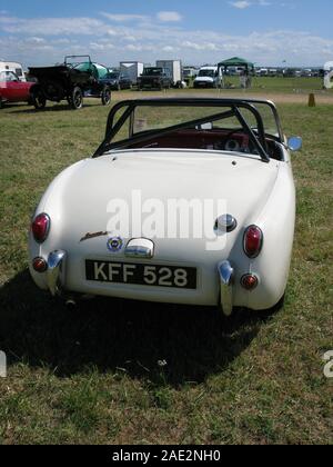 L'Austin Healey sprite frog eye. Le premier volume de production de voiture de sport à utiliser la construction unitaire. Banque D'Images