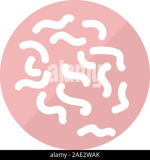 Lampylobacter gutbacteria mauvaise icône vecteur Illustration de Vecteur