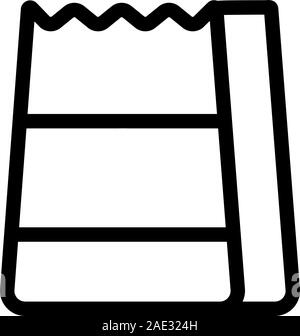 L'emballage à usage unique Boîte icône vecteur. Illustration symbole contour isolé Illustration de Vecteur