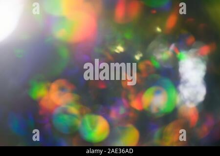 Abstract bokeh Rainbow light shine fuite de flou artistique flou d'arrière-plan fond de fuite de lumière Banque D'Images