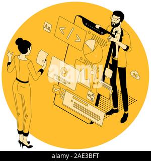 Développement application mobile Illustration de Vecteur