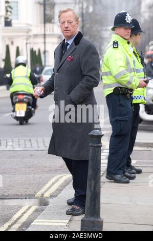 Sir Mark Thatcher chez sa mère dans Belgravia après sa mort en 2013. Banque D'Images