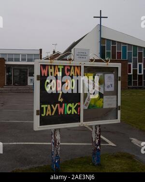 Jaywick, une station balnéaire d'Essex in Tendring près de Clacton-on-Sea qui a été identifié dans un rapport officiel que les plus démunis de la région de l'Angleterre. Banque D'Images