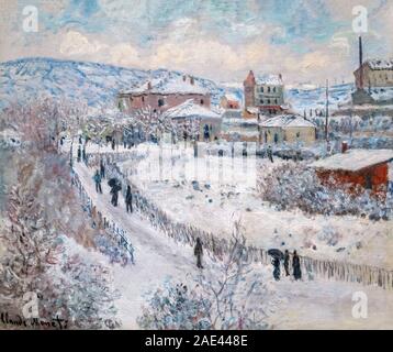 Effet de neige à Argenteuil de Claude Monet (1840-1926), huile sur toile, 1875 Banque D'Images