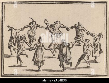 La danse ; date 1621Edouard Eckman après Jacques Callot, la danse, 1621 Banque D'Images