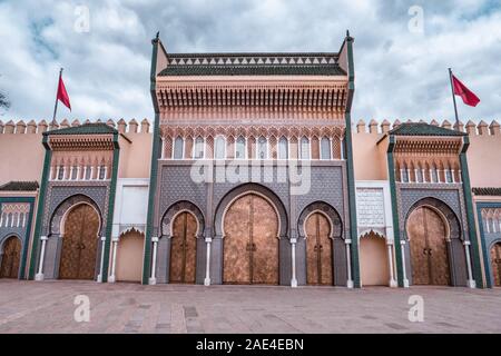 Palais Royal Dar El Makhzen à Fès, Maroc Banque D'Images