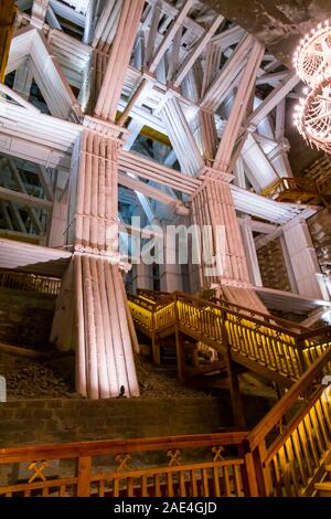 La mine de sel de Wieliczka Pologne Cracovie Europe UNESCO UNION EUROPÉENNE Banque D'Images