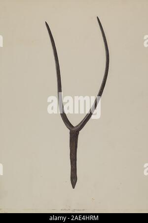Fourche à foin ; 1938date Albert Geuppert, fourche à foin, 1938 Banque D'Images
