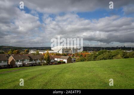 LEEDS, Angleterre-OCT 06,2015 : quartier résidentiel à proximité du stade de football de Leeds United. Banque D'Images