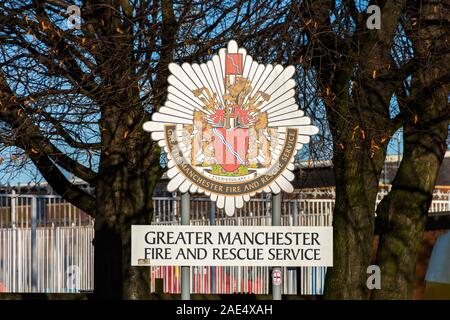 Inscrivez-vous à l'extérieur de la communauté de Manchester Central Fire Station, Thompson Street, Manchester, Angleterre, RU Banque D'Images