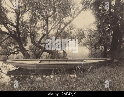 Photographie de l'étang de Corot à ville-d'Avray prise entre 1900 et 1910 par Eugène Atget. L'image montre l'étang, les arbres environnants et la surface réfléchissante de l'eau. Banque D'Images