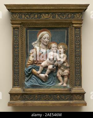 Vierge à l'enfant avec Saint John disciple de Andrea del Verrocchio, Vierge à l'enfant avec Saint John Banque D'Images