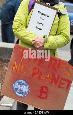 Grève climatique rassemblement à Eugene, Oregon, USA. Banque D'Images