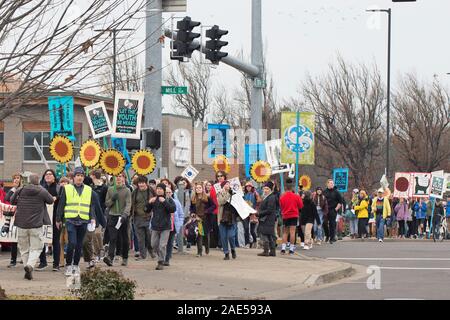 Grève climatique rassemblement à Eugene, Oregon, USA. Banque D'Images