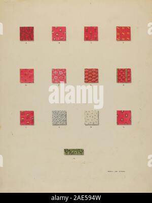 Correctifs Quilt ; années 1937 Francis Law date Durand, Quilt Patches, c 1937 Banque D'Images