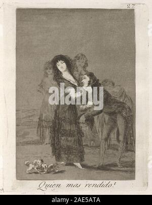 Quien mas rendido ? (Qui d'entre eux est le plus surmonter ?) ; publié en 1799 Francisco de Goya, Quien mas rendido (qui d'entre eux est le plus surmonter), publié 1799 Banque D'Images