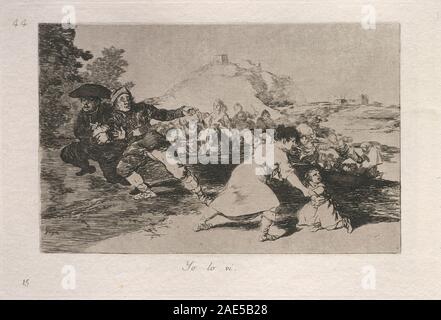 Yo lo vi (je l'ai vu) ; publié en 1863 Francisco de Goya, Yo lo vi (je l'ai vu), publié 1863 Banque D'Images