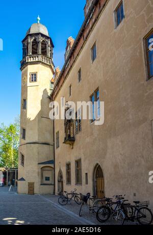 Maison et cour Luther House Martin Luther de Luther à Lutherstadt Wittenberg Saxe-Anhalt Allemagne. Banque D'Images