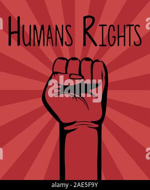 L'icône de la main poing isolé Illustration de Vecteur