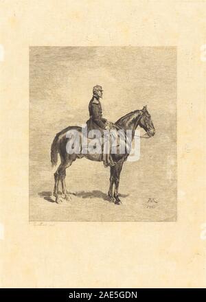 Horseman ; 1861La Guillermie date Frederic-Auguste après Jean-Louis-Ernest Meissonier, Cavalier, 1861 Banque D'Images