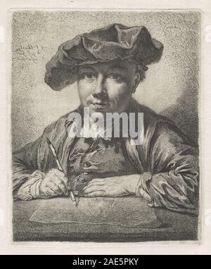 Autoportrait, 1752 jour Georg Friedrich Schmidt, Autoportrait, 1752 Banque D'Images