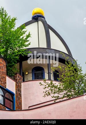 Hundertwasser Citadelle Verte Altstadt Magdeburg Saxe-Anhalt Allemagne. Banque D'Images