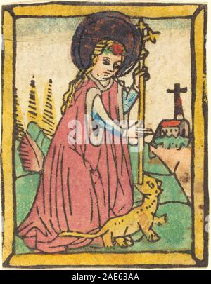 Saint Margaret ; 1460/1470 allemand du 15e siècle, Sainte Marguerite, 1460-1470 Banque D'Images