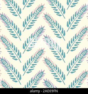 Scottish Highland heather sprig vecteur conception modèle de répétition sans soudure en violet, rose et vert. Illustration de Vecteur
