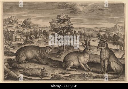 Animalium Quadrupedum Adriaen Collaert, Animalium Quadrupedum Banque D'Images