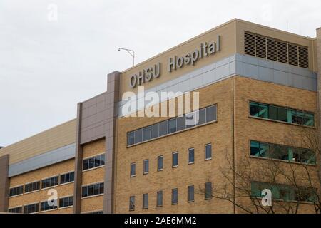 Portland, Oregon. Circa 2019. Hôpital OHSU à Portland, Oregon, États-Unis d'Amérique. Banque D'Images