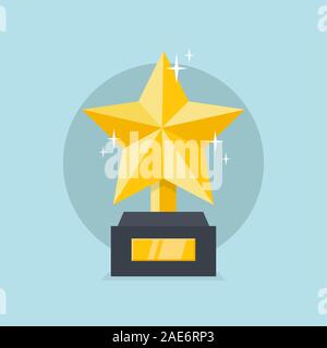 Golden Star trophy. Illustration de Vecteur