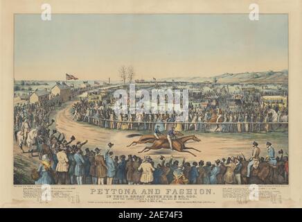 Peytona et la mode : Dans leur grande correspond à 20 000 $. Au cours de l'Union européenne Cours L.I. 13 mai. 1845, remporté par Peytona. Temps 7:39:45 3/4, 7 1/4 ; c. Après 1845, Charles Severin Peytona et mode - dans leur grand match pour 20 000 $ sur l'Union européenne le 13 mai 1845 Cours LI, remporté par temps Peytona 7 -39 -45 7 3-4, 1-4, 1845 c Banque D'Images