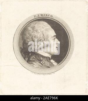 P.J. Date 1784Marco ; Augustin de Saint-Aubin après Charles-Nicolas Cochin II, Marco, 1784 PJ Banque D'Images