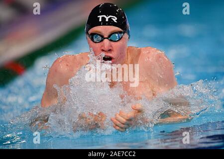 GLASGOW, Royaume-Uni. 07Th Dec, 2019. Thomas Dean de Grande-Bretagne est en concurrence dans le 100 m quatre nages individuel (H1/5) préliminaire pendant jour 4 de la LEN European Short Course du Championnat de natation 2019 A Tollcross International Swimming Center le Samedi, 07 décembre 2019. GLASGOW EN ÉCOSSE. Credit : Taka G Wu/Alamy Live News Banque D'Images