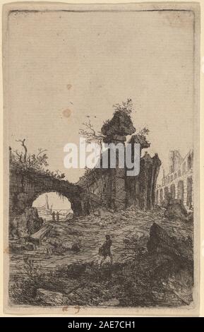 Peinte par Bartholomeus Breenbergh, cette œuvre représente les ruines du Colisée de Rome, mettant l'accent sur les détails architecturaux, la perspective et la composition du paysage européen du XVIIe siècle. Banque D'Images