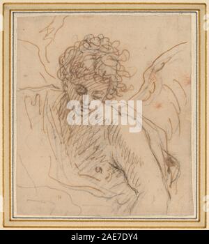 Peinte par Benjamin West, cette œuvre représente un ange, mettant l'accent sur l'anatomie de la figure, les ailes, les gestes et le style de peinture religieuse européenne du XVIIIe siècle. Banque D'Images