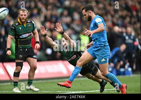 Northampton. United Kingdom. 07 décembre 2019. . Northampton Saints V Leinster Rugby. Pool 1. Heineken Cup Champions. Troisième 3ème tour. Franklins Gardens. Northampton. Le Northamptonshire. UK. Garry Crédit/Sport sous gaine en images/Alamy Live News. Banque D'Images