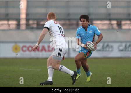 Calvisano, Italie, 07 décembre 2019, laloifi junior (zèbre) lors de zèbre Rugby vs Brive - Rugby Challenge Cup - Crédit : LPS/Massimiliano Carnabuci/Alamy Live News Banque D'Images