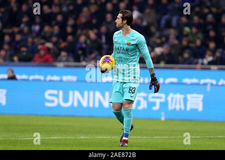 Milano, Italie. 6e décembre 2019. Italien de série A. Internazionale FC vs AS Roma. Antonio Mirante de AS Roma. Banque D'Images