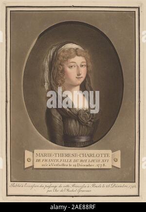 Marie-Thérèse-Charlotte, duchesse d'Angoulême ; date 1795Christian von Mechel après Antoine-François Sergent, Marie-Thérèse-Charlotte, duchesse d'Angoulême, 1795 Banque D'Images