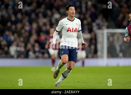 Londres, Royaume-Uni. 7 décembre 2019. Son Heung-Min de Tottenham Hotspur Tottenham Hotspur lors de la Premier League vs Burnley match de football à la Tottenham Hotspur Stadium le 7 décembre 2019-USAGE ÉDITORIAL SEULEMENT Aucune utilisation non autorisée avec l'audio, vidéo, données, listes de luminaire (en dehors de l'UE), club ou la Ligue de logos ou services 'live'. En ligne De-match utilisation limitée à 45 images ( +15 en temps supplémentaire). Aucune utilisation d'émuler des images en mouvement. Aucune utilisation de pari, de jeux ou d'un club ou la ligue/dvd publications/services- Crédit : Martin Dalton/Alamy Live News Banque D'Images