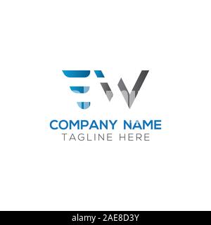 EW initiale Lettre Logo mixte. Lettre de la création de logo d'entreprise moderne GE modèle vectoriel. Template Design Logo EW initiale Illustration de Vecteur